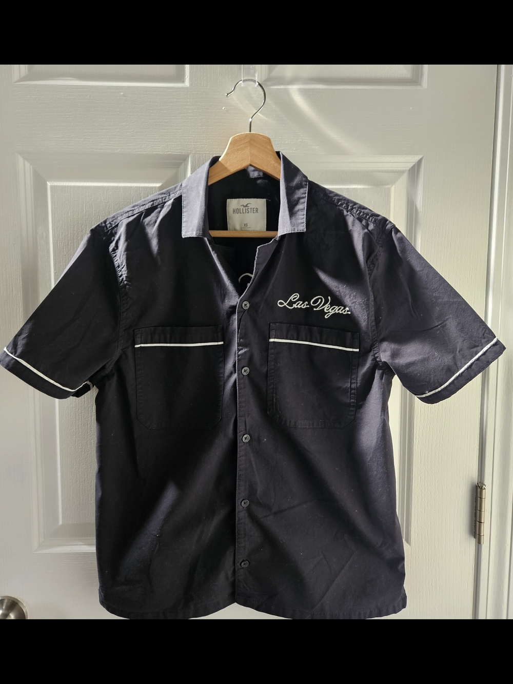 Hollister Black Las Vegas Bowling Shirt